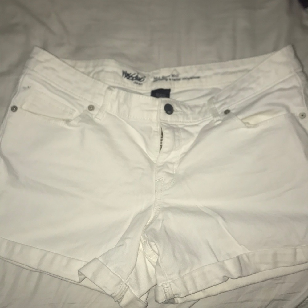 White Denim Shorts